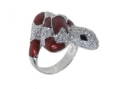 Кольцо, серебро 925, циркон,эмаль 001 02 21-03104 2010 г инфо 9862w.