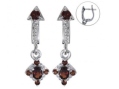 Серьги, серебро 925, гранат 003 01 21spk1-00472 2010 г инфо 9954w.