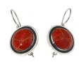 Серьги, серебро 925, коралл 010 01 21-01957 2009 г инфо 10046w.