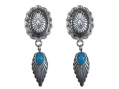 Серьги, серебро 925, бирюза 017 01 21-02976 2010 г инфо 10051w.