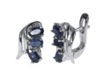 Серьги, серебро 925, сапфир DC 003 01 21sk-00046 2010 г инфо 10173w.