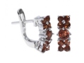 Серьги, серебро 925, гранат 003 01 21spk-00389 2009 г инфо 10182w.