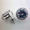 Серьги, серебро 925, циркон 001 01 21-00270 2009 г инфо 10267w.