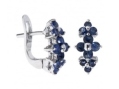 Серьги, серебро 925, сапфир DC 003 01 21spk-00401 2009 г инфо 10540w.