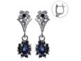 Серьги, серебро 925, сапфир 003 01 21spk1-00496 2010 г инфо 10582w.