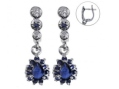Серьги, серебро 925, сапфир 003 01 21spk1-00497 2010 г инфо 10583w.