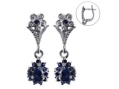 Серьги, серебро 925, сапфир 003 01 21spk2-00497 2010 г инфо 10585w.