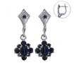 Серьги, серебро 925, сапфир 003 01 21spk1-00454 2010 г инфо 10609w.